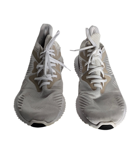 Adidas Alphabounce Men’s Running Shoes - Size 12.5 US - White/Beige with Maroon Accents