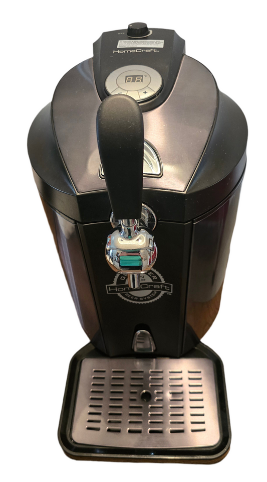 HomeCraft Black Stainless Steel Beer Dispenser + Accessories