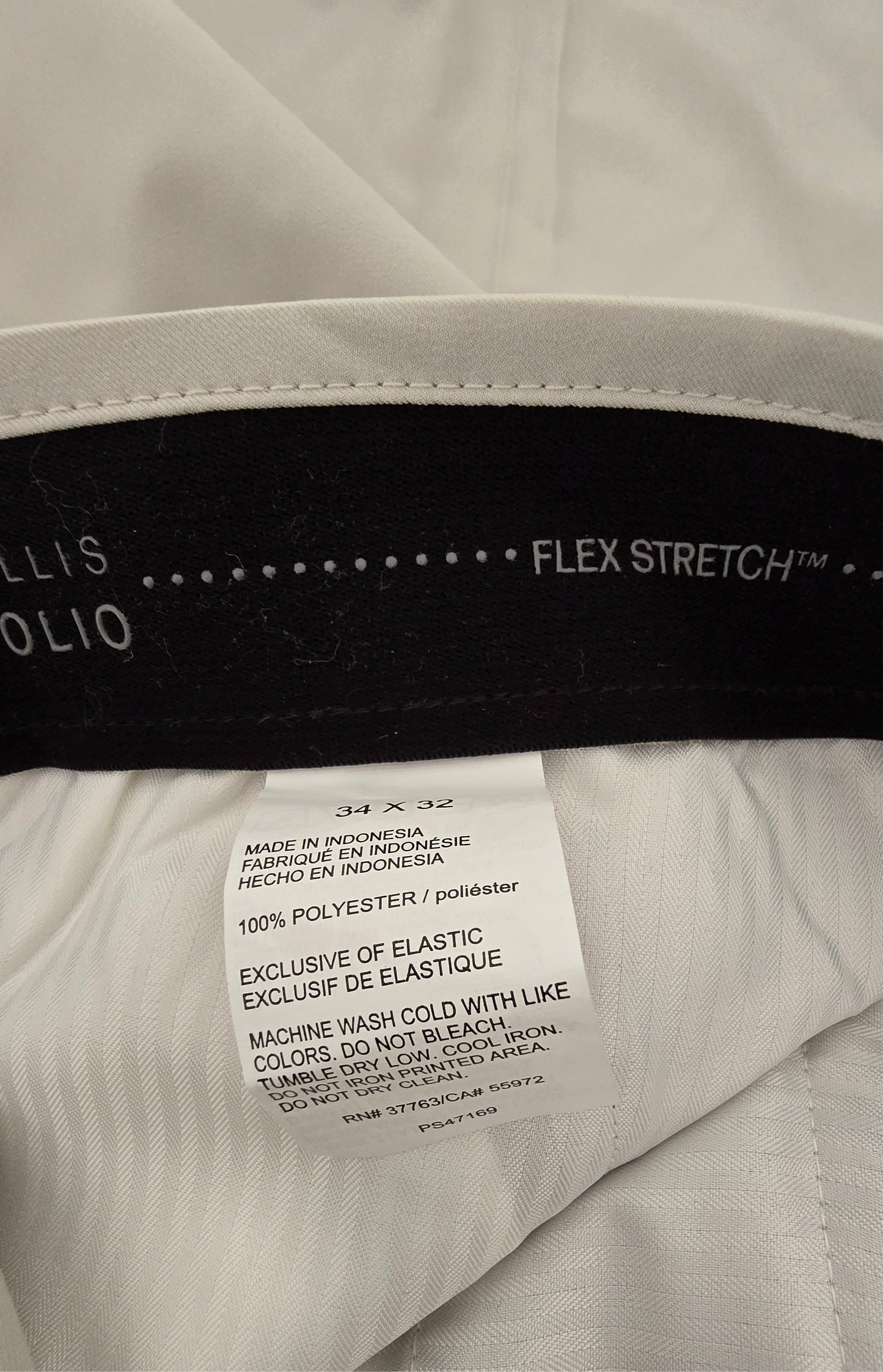 perry ellis portfolio very slim fit performance dress pants - beige (34x32)