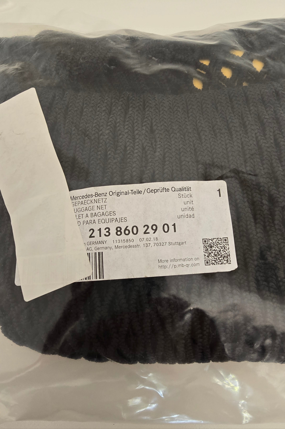 mercedes-benz oem luggage cargo net – part # a2138602901 (new)