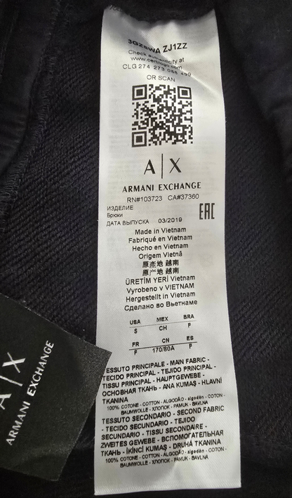 Armani Exchange Men’s Navy Floral Cargo Shorts – Size S
