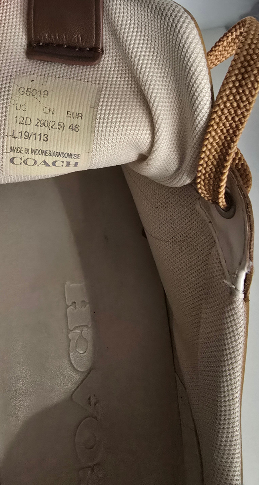 coach men’s sneakers – brown leather (size 12d us / 46 eu)
