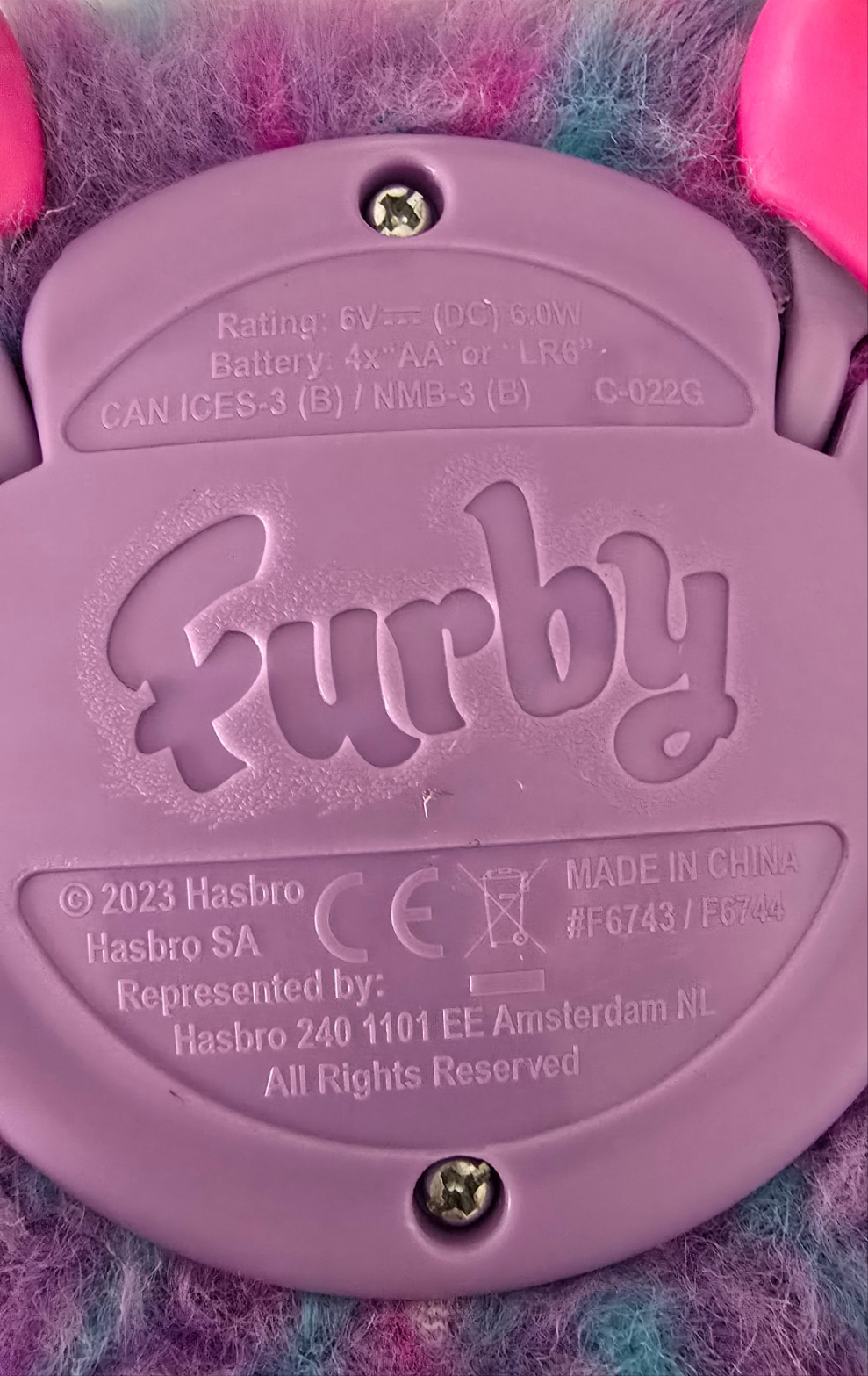 furby 2023 hasbro interactive toy – purple and pink