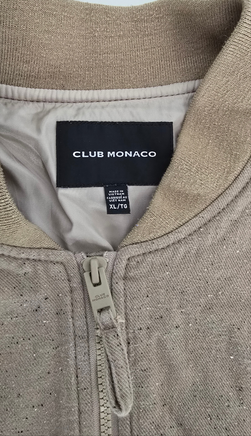 club monaco men’s bomber jacket – size xl