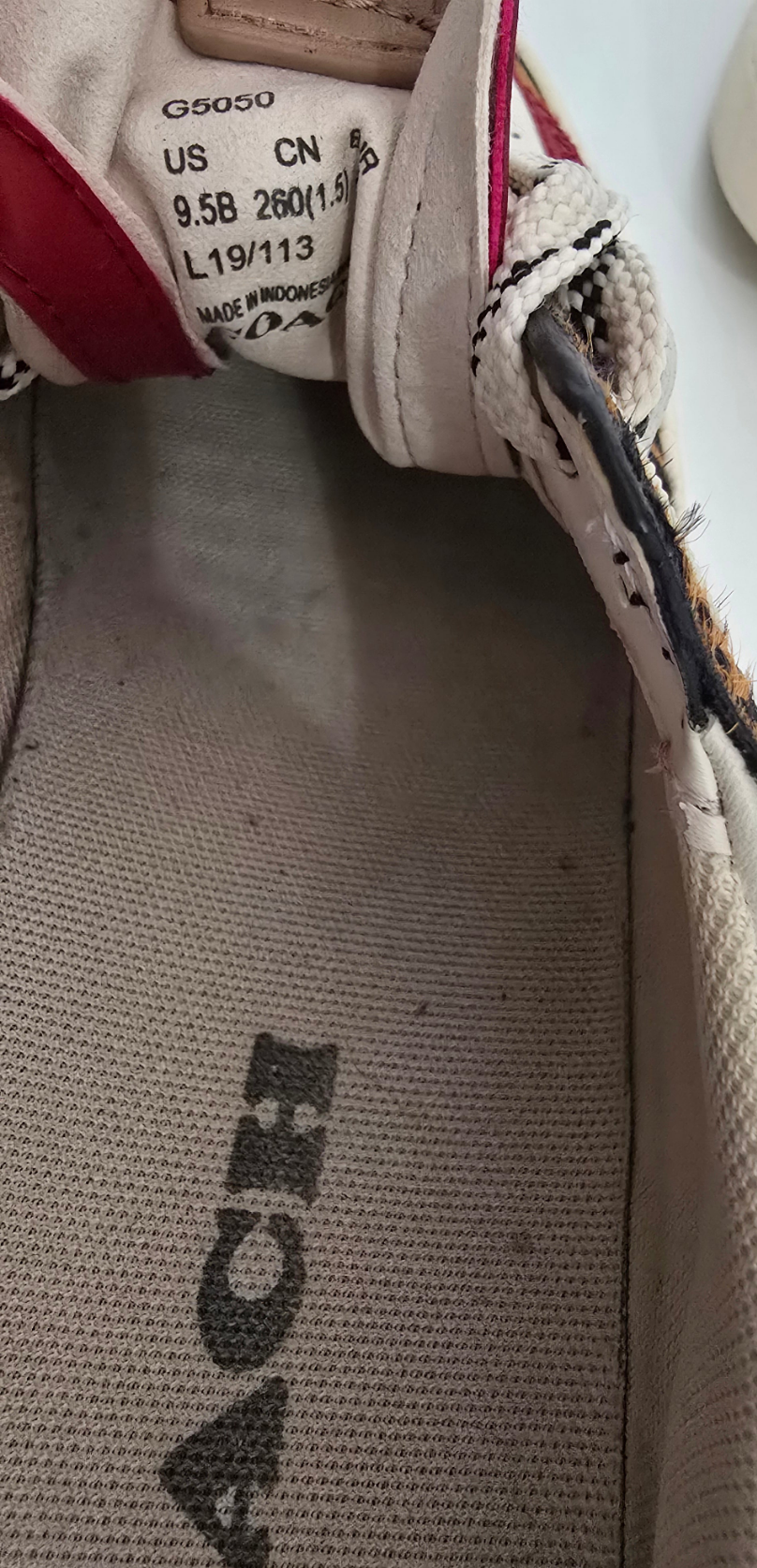 coach low-top sneakers — size 9.5b — multicolor animal print