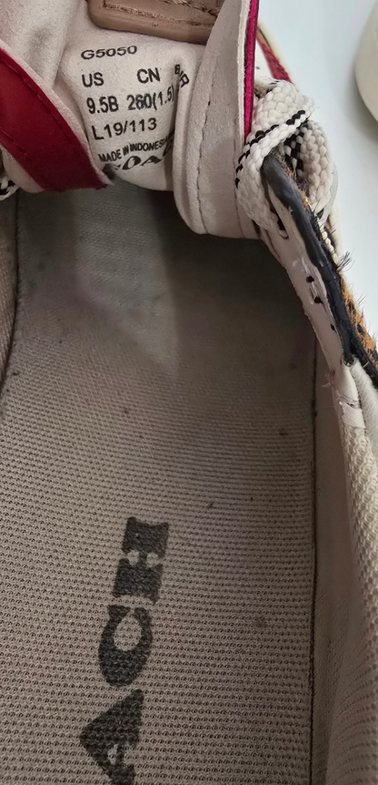 Coach Low-Top Sneakers — Size 9.5B — Multicolor Animal Print