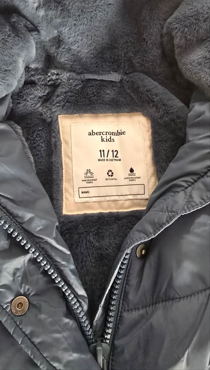 Abercrombie Kids Belted Quilted Winter Jacket – Size 11/12