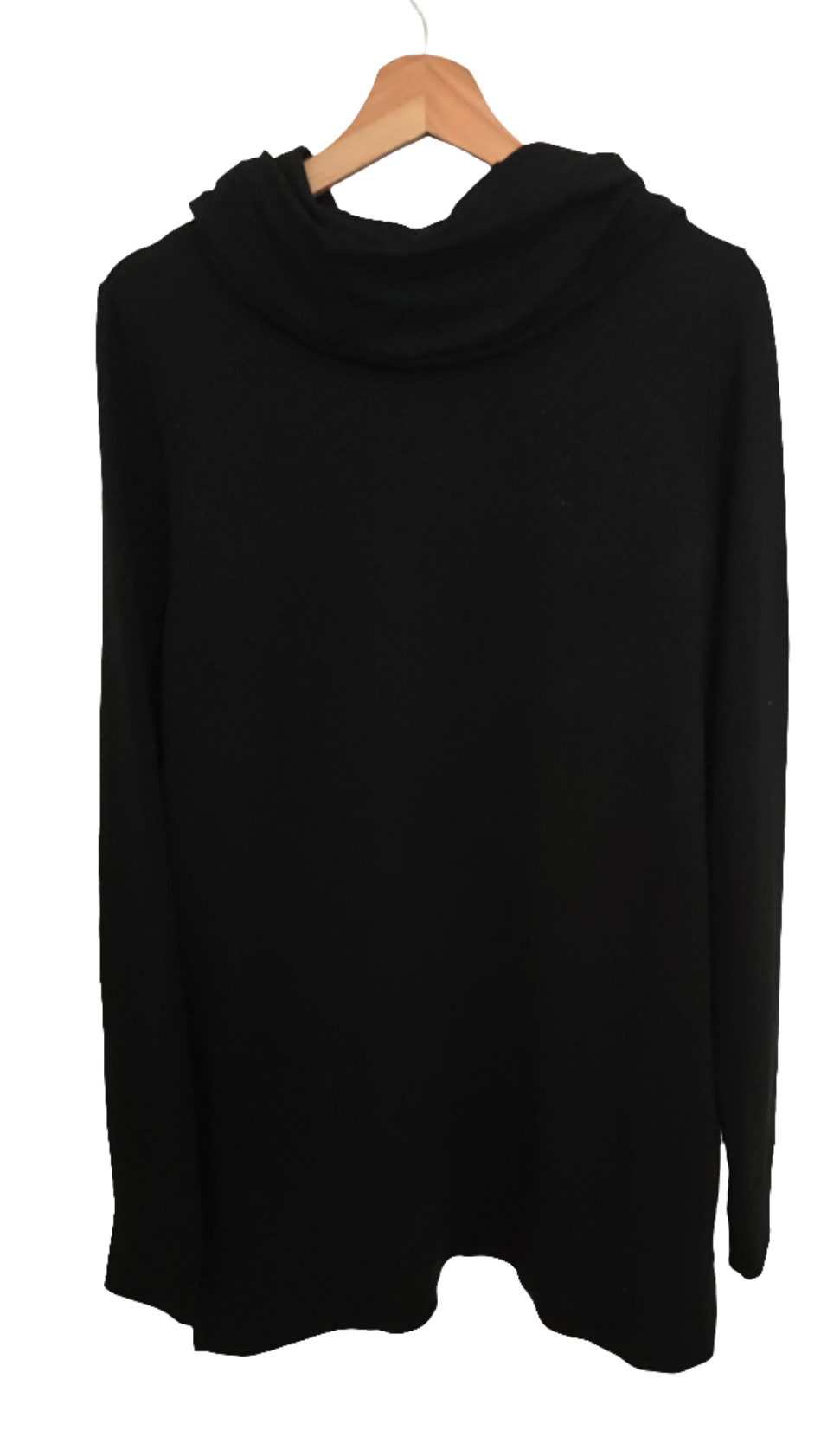 lauren ralph lauren women’s black cowl neck top with pockets - size l