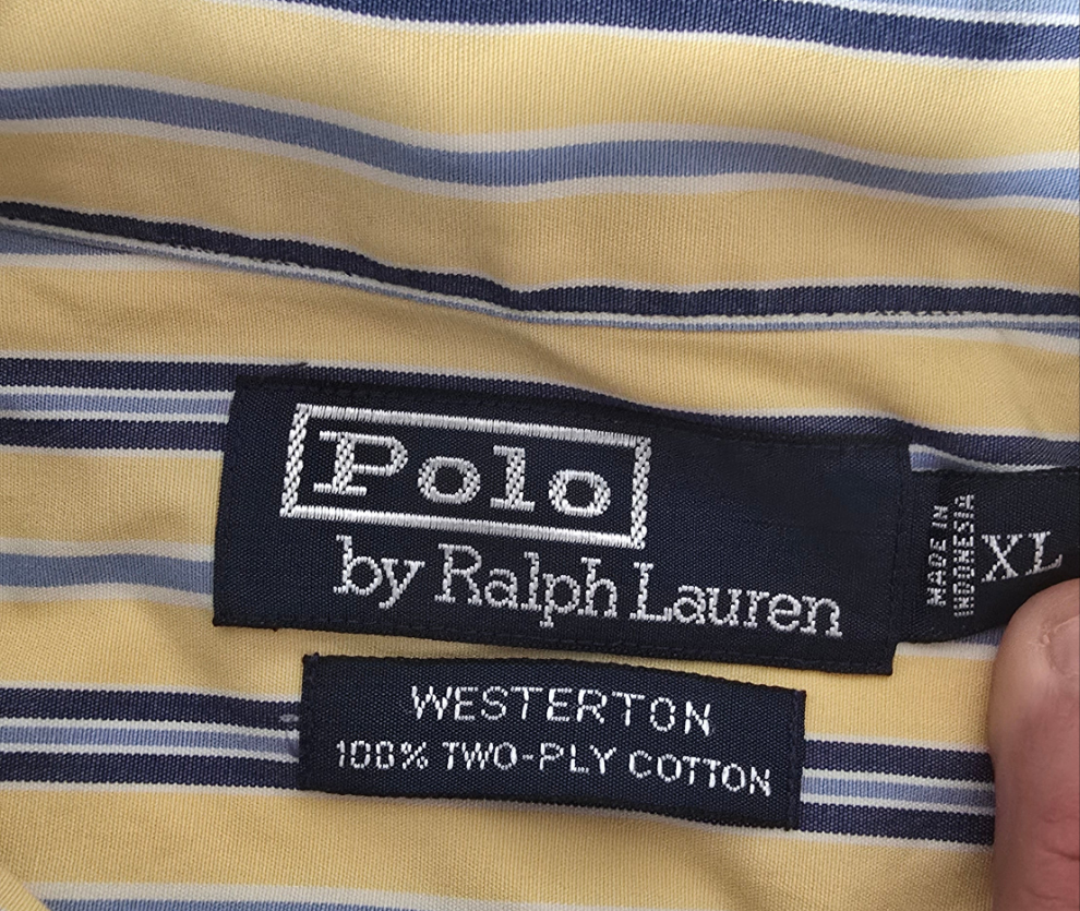 polo ralph lauren westerton striped shirt - size xl