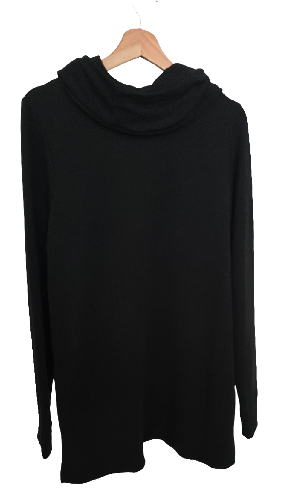 lauren ralph lauren women’s black cowl neck top with pockets - size l