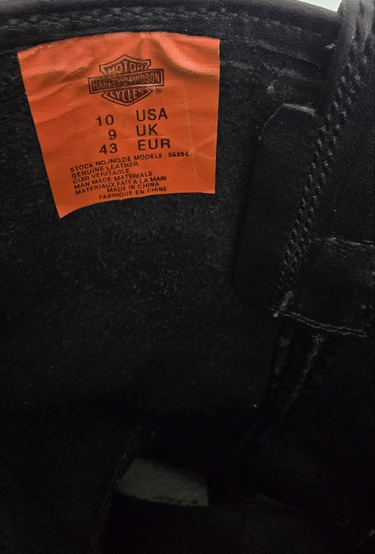 Harley-Davidson Men’s Harness Boots – Black Leather – Size 10 US / 43 EU