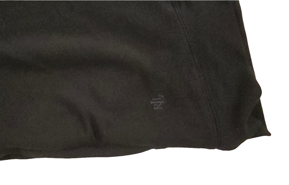 lauren ralph lauren women’s black cowl neck top with pockets - size l