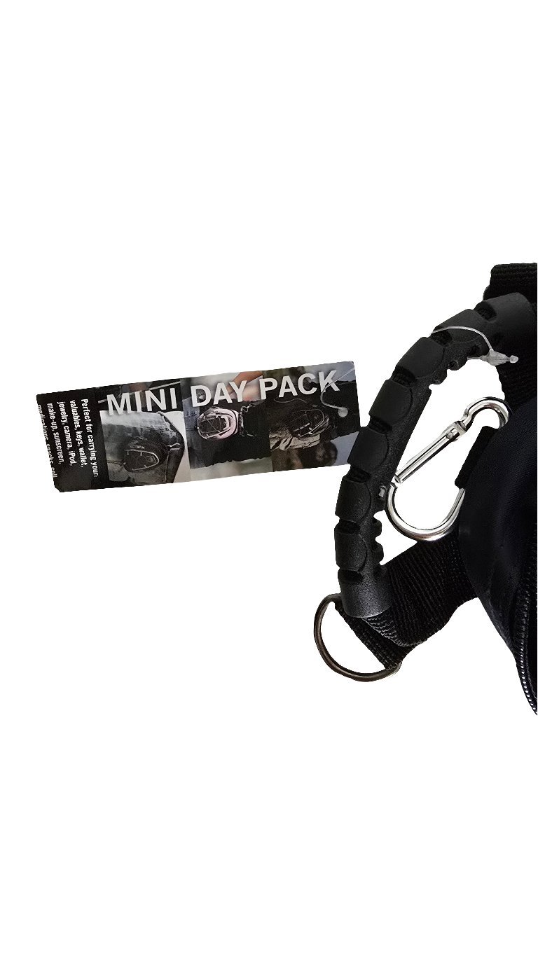 mini day pack with usa flag patch – navy blue