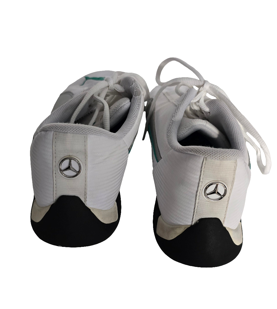 puma x mercedes amg petronas shoes – white/green – size 13 us (eur 47, uk 12)