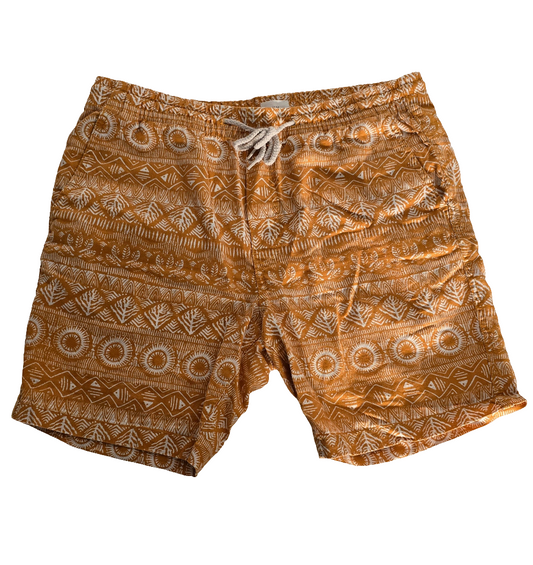 H&M L.O.G.G. Men’s Linen Blend Printed Shorts – Size M