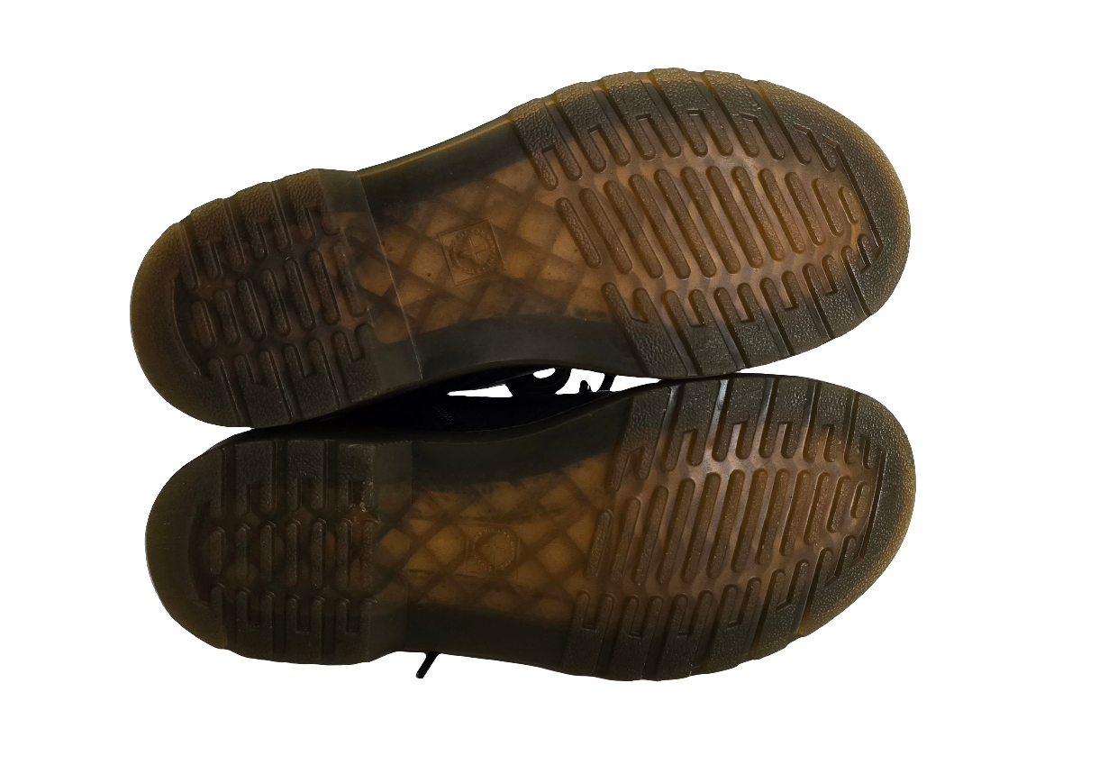 dr. martens black leather combat boots – women’s size 4 us (eu 36)