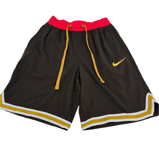 Nike Dri-FIT Basketball Shorts - Black/Red/Yellow (Size S, Pre-Owned)