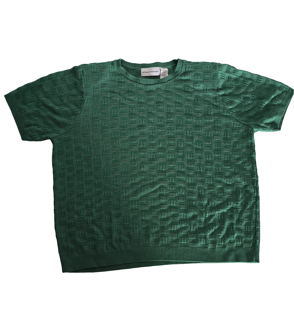alfred dunner green textured knit shirt – tagged xl (fits like m)