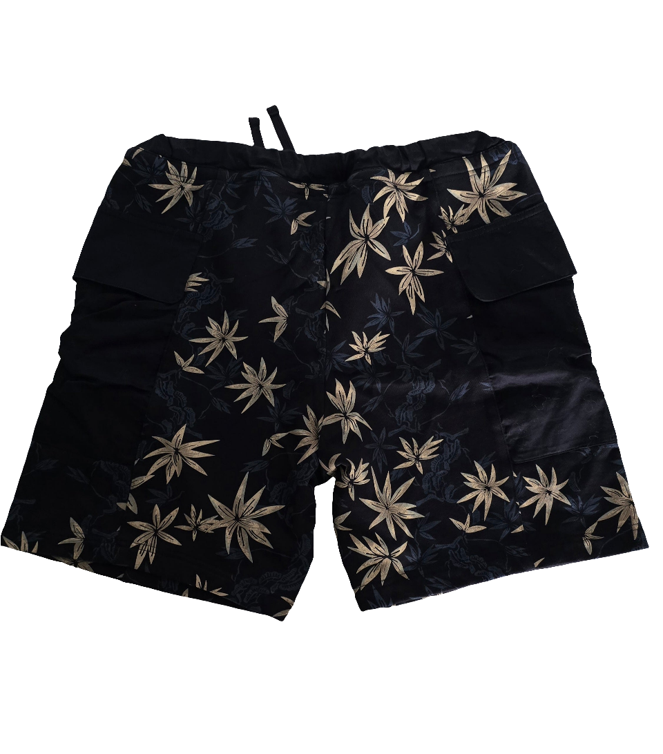 armani exchange men’s navy floral cargo shorts – size s
