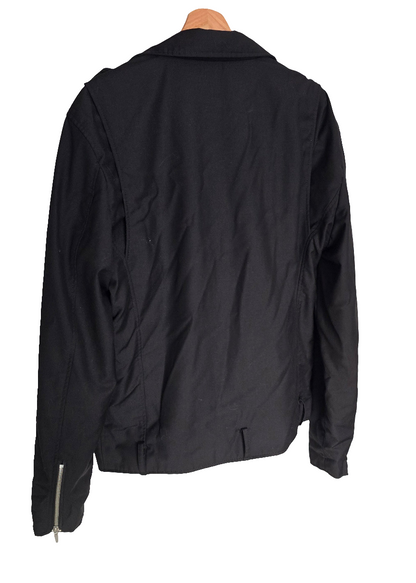 Zara Man Black Biker-Style Jacket – Size XL