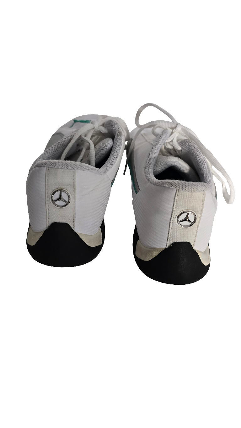 puma x mercedes amg petronas shoes – white/green – size 13 us (eur 47, uk 12)