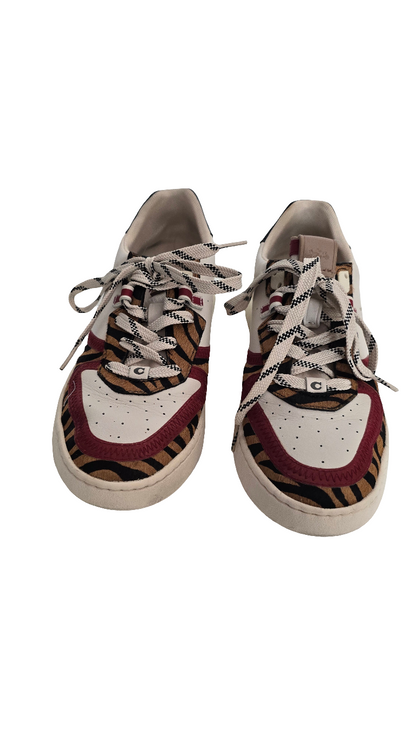Coach Low-Top Sneakers — Size 9.5B — Multicolor Animal Print