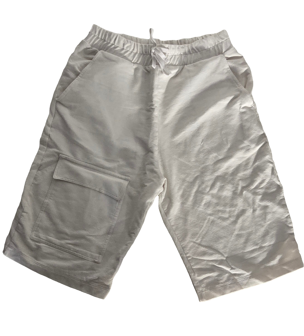 zara men’s beige cargo shorts – size m (made in morocco)