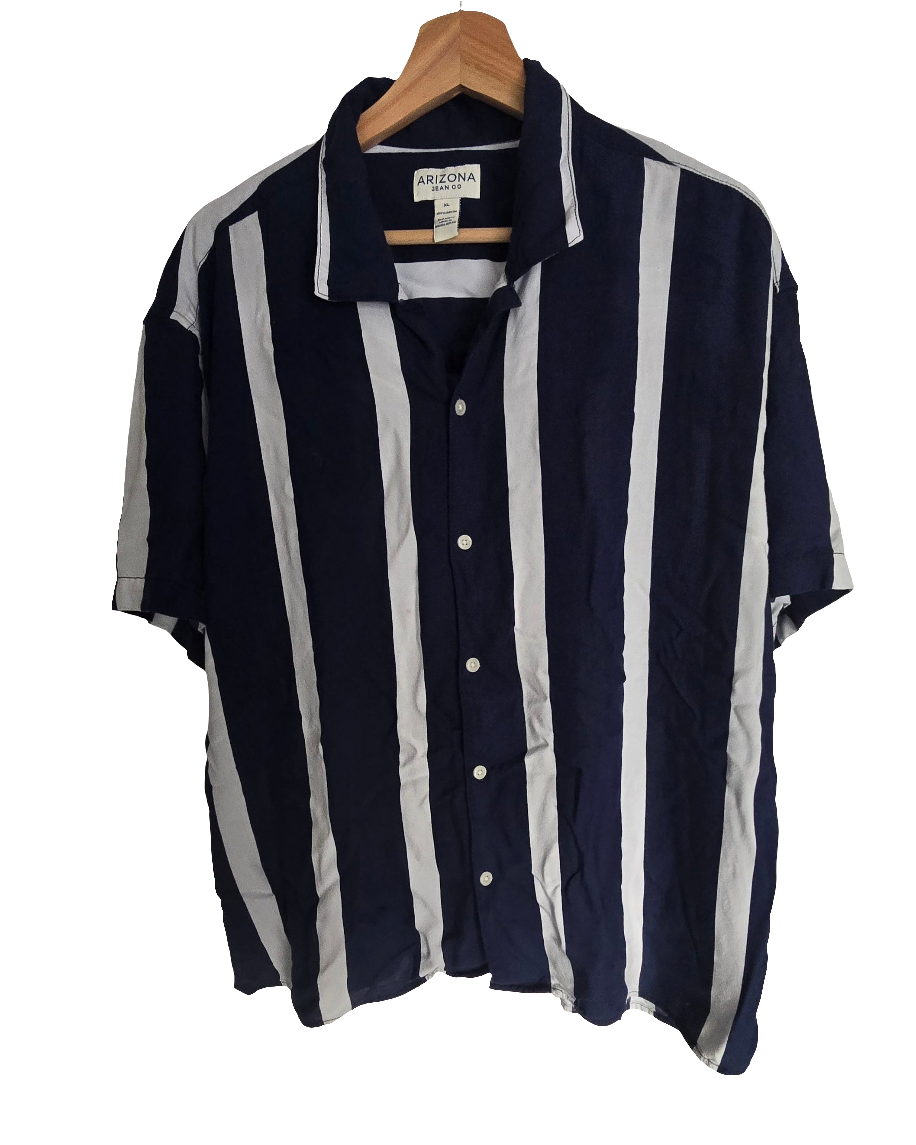 arizona jean co. men’s vertical stripe shirt – size xl