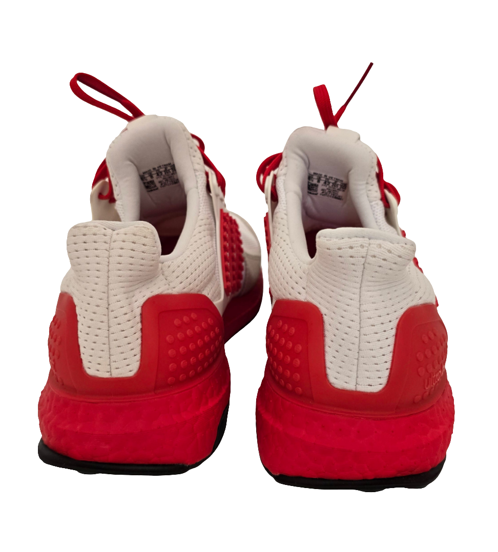 adidas x lego ultraboost running shoes - white/red - size 8.5 us