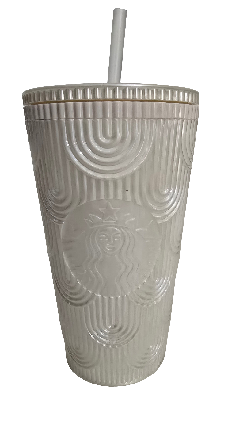 starbucks white pearl shell mermaid siren scales tumbler - 16oz / 473ml