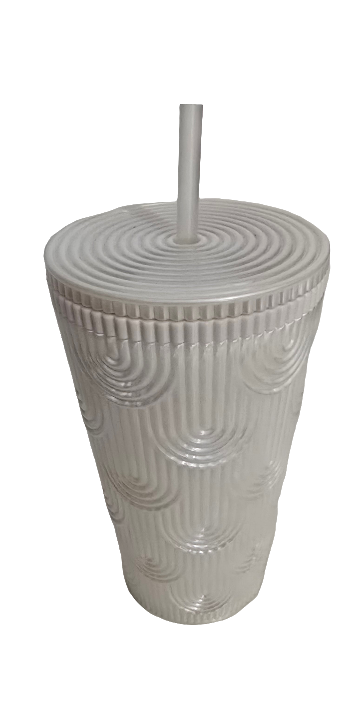 starbucks white pearl shell mermaid siren scales tumbler - 16oz / 473ml