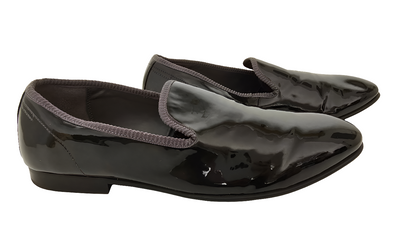 Tallia Enrico Slip-On Dress Shoes – Black Patent (Size 12, Pre-Owned)