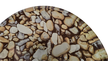 Decorative Glass Vessel Sink – River Rock Pattern (Round Bowl)