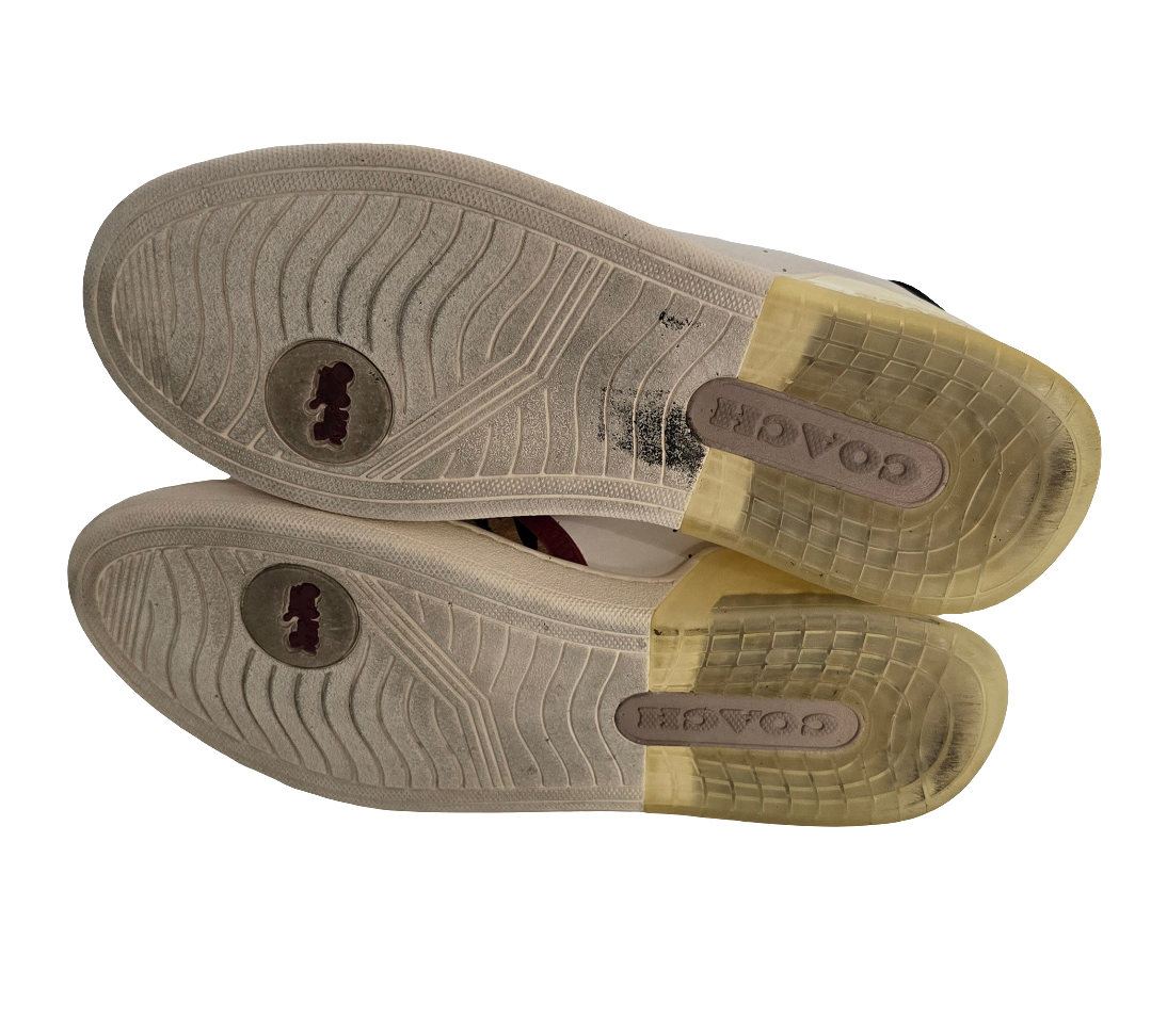 coach low-top sneakers — size 9.5b — multicolor animal print