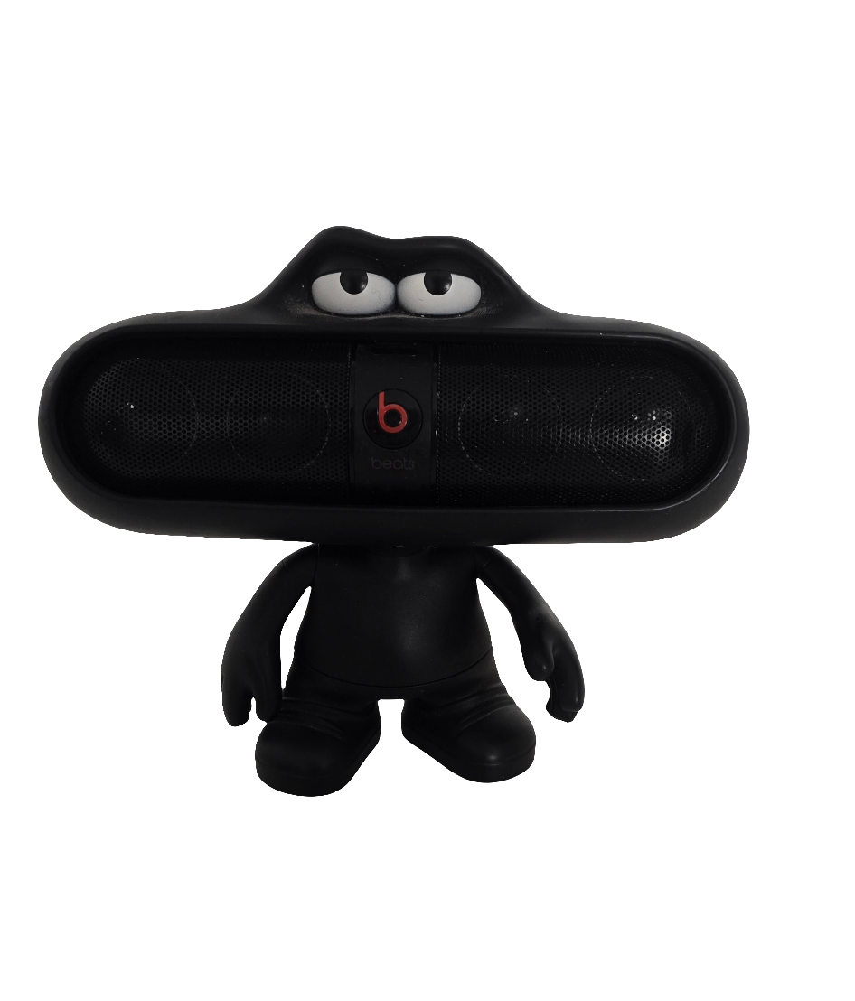beats pill portable speaker with “pill dude character” stand – for parts only
