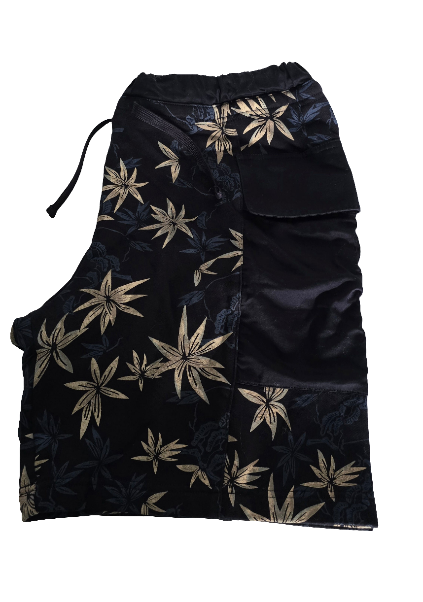 armani exchange men’s navy floral cargo shorts – size s
