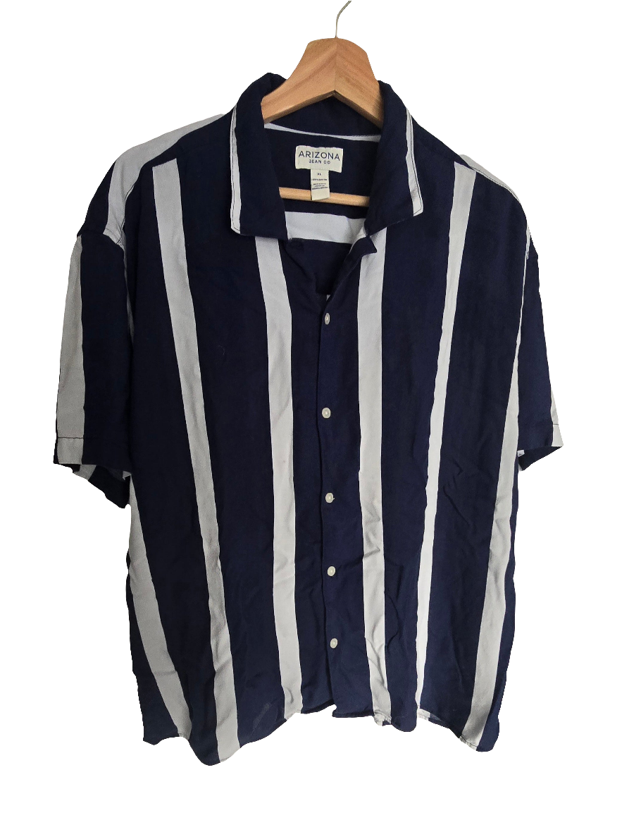 arizona jean co. men’s vertical stripe shirt – size xl
