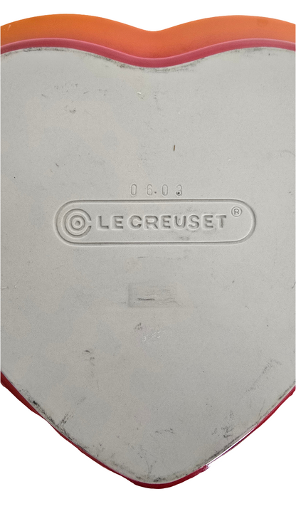 Le Creuset Stoneware Heart Dish – Flame Orange/Red