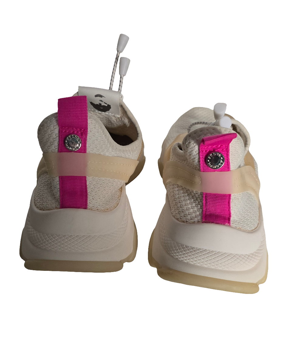 steve madden women’s ny90 sneakers - size 9m - beige/pink - myle901s1