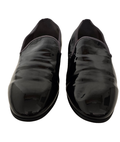 Tallia Enrico Slip-On Dress Shoes – Black Patent (Size 12, Pre-Owned)