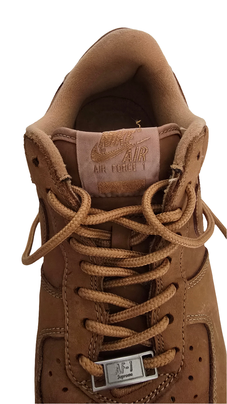 nike air force 1 x supreme flax brown dn1555-200 - size 8.5 us / 42 eu / 40 br