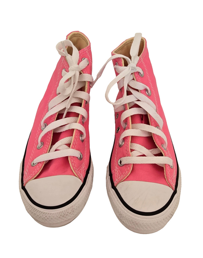 Converse All Star Youth Hi-Top - Pink Canvas (Size 1.5 Y / EU 33) - New Without Box