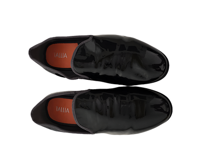 Tallia Enrico Slip-On Dress Shoes – Black Patent (Size 12, Pre-Owned)