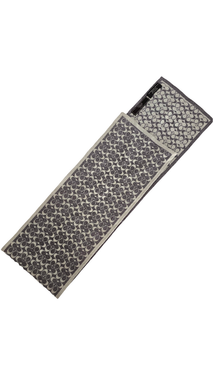 Coach Metallic Signature Scarf – Merino Wool Blend (50 x 8 in)