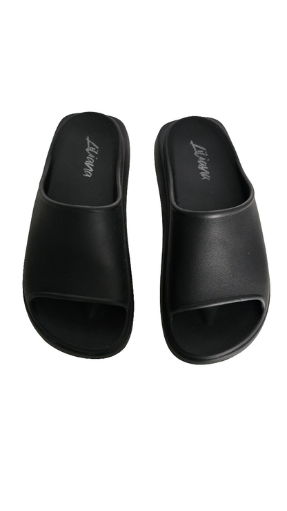 Liviara Black Slide Sandals – Size 6 / EU 37
