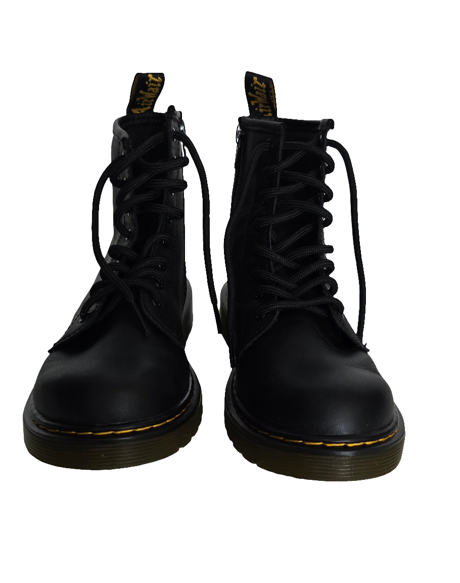dr. martens black leather combat boots – women’s size 4 us (eu 36)