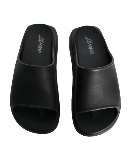 Liviara Black Slide Sandals – Size 6 / EU 37