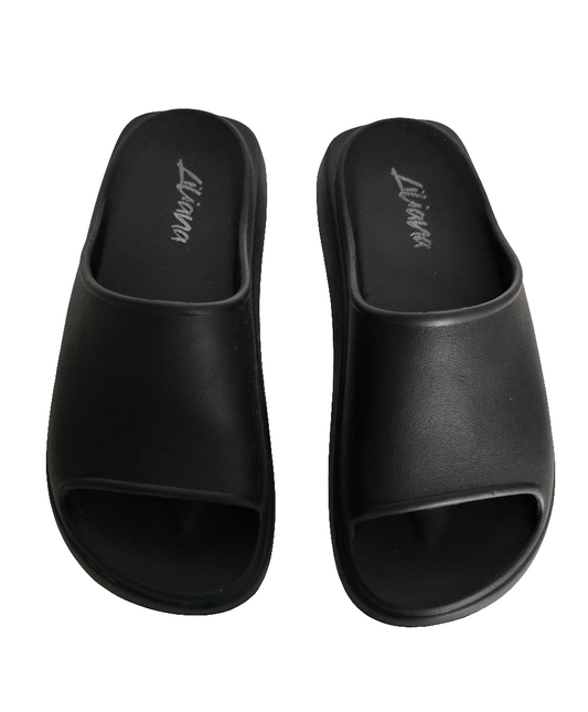 Liviara Black Slide Sandals – Size 6 / EU 37