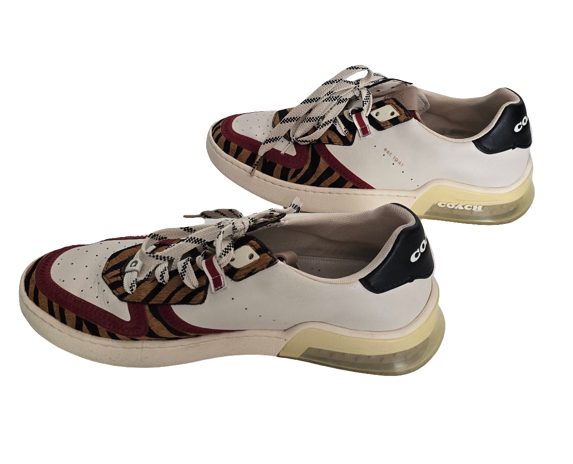 coach low-top sneakers — size 9.5b — multicolor animal print