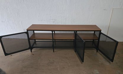 FJÄLLBO TV Unit – Black / Wood Top – IKEA